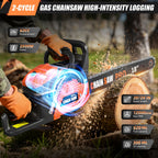 62CC Professional Chainsaw with 20 Inch, 22 Inch, 18 Inch, And 24 Inch Options, Featuring a 2-Stroke Engine, Ergonomic Non-Slip Handle, And Dual Fuel Tanks, Ideal for Cutting Wood, Trimming Trees, And Clearing Land