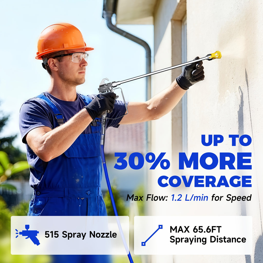 1200W Heavy-Duty Airless Paint Sprayer, Protable Paint Sprayer for House Painting, 3300PSI High Pressure & 40.58oz/Min Flow for Fast Painting, Up to 30% More Coverage with Less Overspray, for Walls, Furniture, Cabinets, Fence, Car Repair DIY