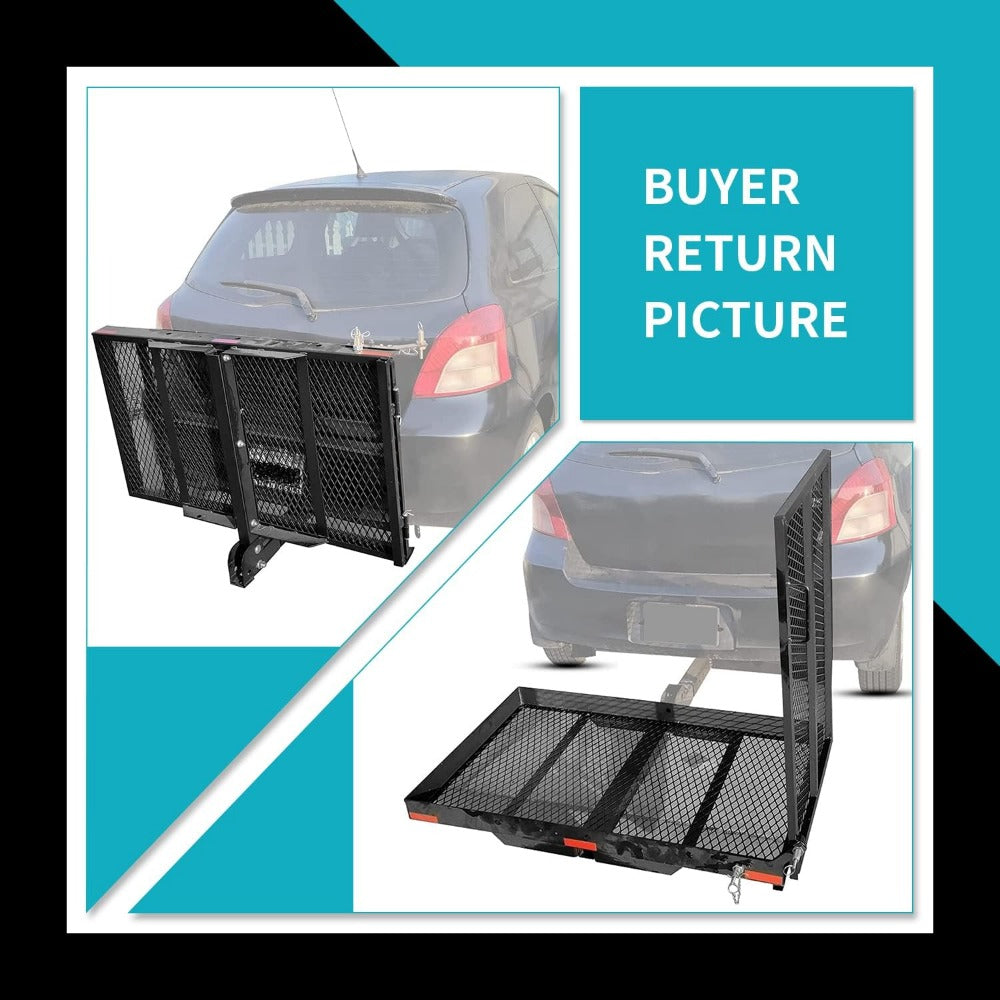 New Mobility Carrier Ramp Hitch Mounted for Wheelchair Electric Scooter with Rack Ramp 400 lbs (halloween & car accessories)