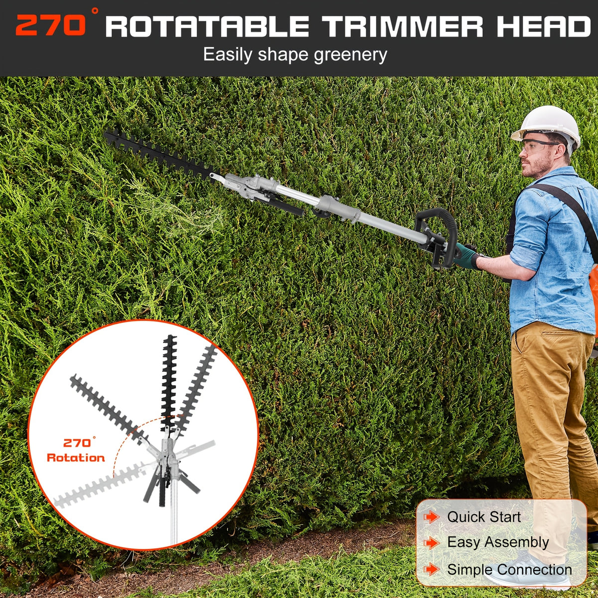 5-in-1 52cc Lawn Mower, Multifunctional Gasoline Lawn Mower, Small Household Irrigation Lawn Mower, Foldable Handheld Lawn Mower/wheel Edge Machine/mini Lawn Mower, Suitable for Lawns