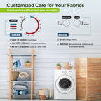 [Portable Dryer For Apartments] Compact Dryer 1.5/1.8/2.65 Cu. Ft. Portable Clothes Dryers With Exhaust Duct With Stainless Steel Liner Four Function Small Dryer Machine, Suitable For Apartments, Dorm, RVs, White
