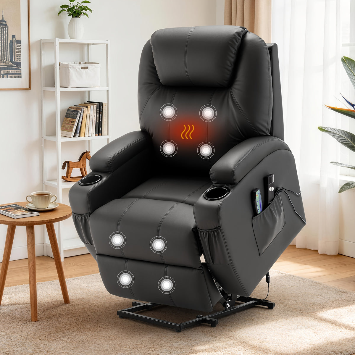 A Special Massage Chair for Personal Care And Home Use, Massage Chair Clearance Deal, Power Lift Recliner Chair, The Electric Chair Features Massage And Heating Functions, Comes with A Remote Control And Cup Holder, Holiday Gift