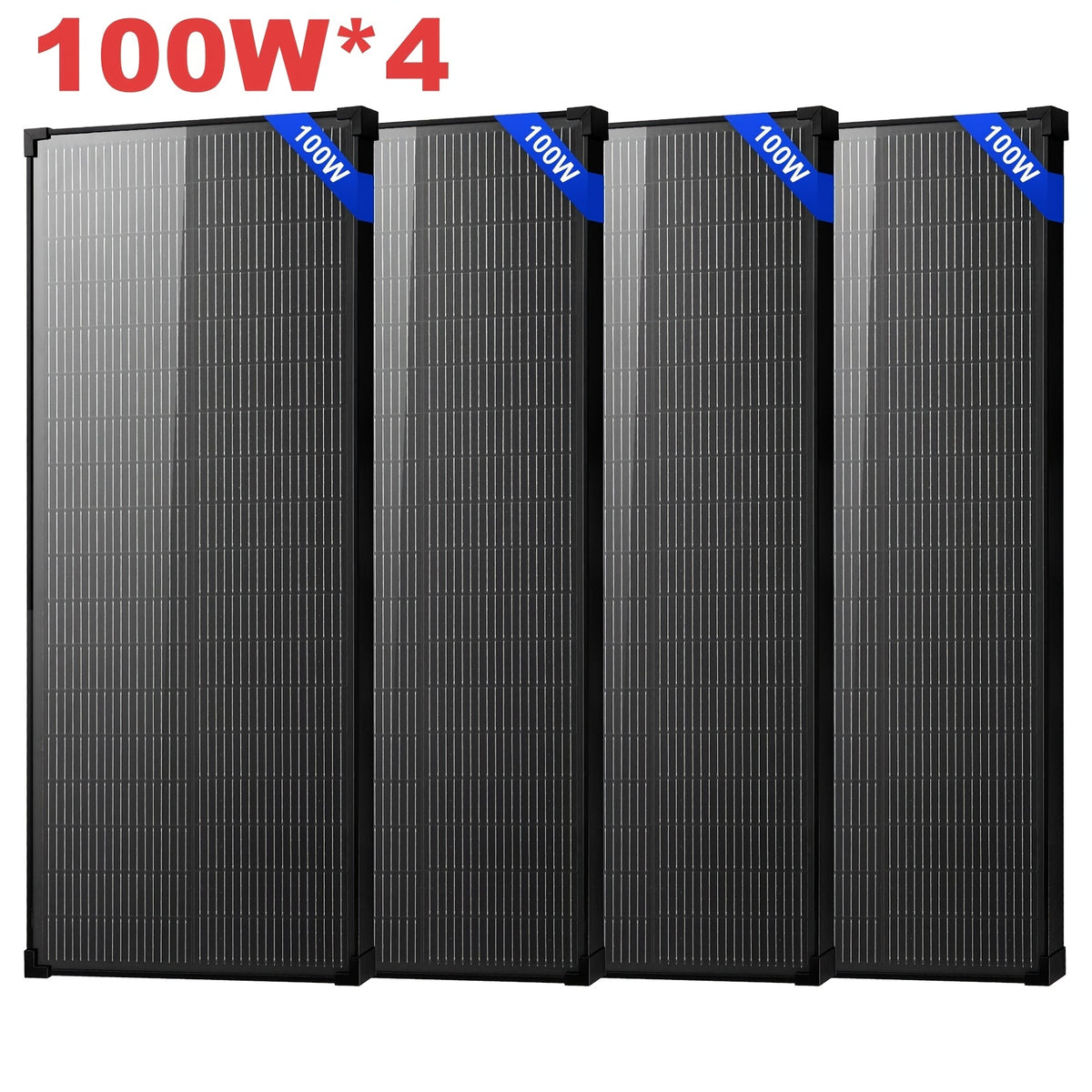 400W/200W Bifacial Solar Panel, 25.5% High-efficiency Monocrystalline, 2 X 200W 12V Solar Modules, Suitable For Farmhouses Roofs, Campers And Other Off-grid Systems N-Type Solar Battery Charging Home Off-Grid, Without Battery