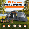Spacious 10-Person for family Camping Tent, 2-Room Privacy Cabin Tent, And Windproof with Mesh Window, Easy Setup for Family Outdoor Trips And Backyard Parties