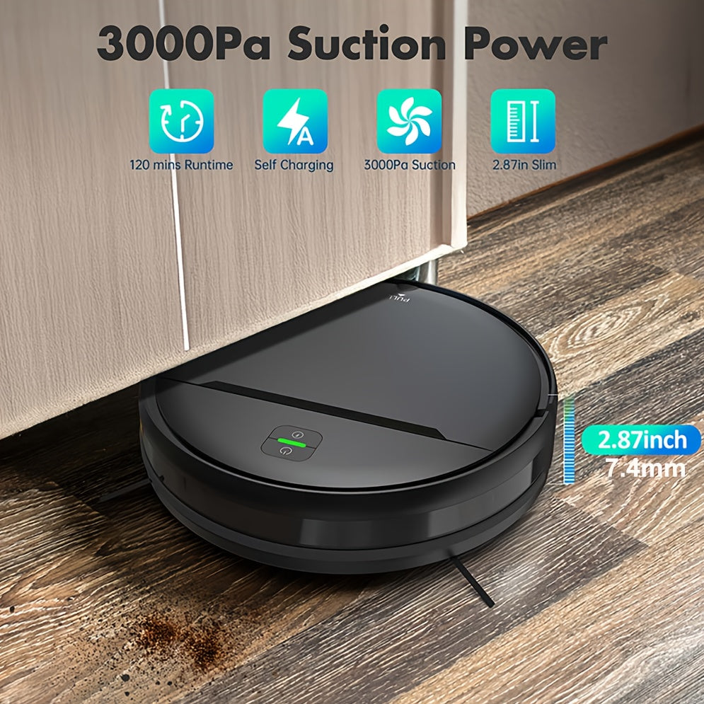 [Birthday Holiday Gifts] Omeser 5000Pa Suction And Drag Integrated Sweeper, Home Intelligent Cleaning Robot, With App/ Voice Control, Automatic Charging, Suitable For Hard Floor, Pet Hair, Carpet Wet/Dry, Fixed Time, Anti-Fall And Anti-Collision, Birthday