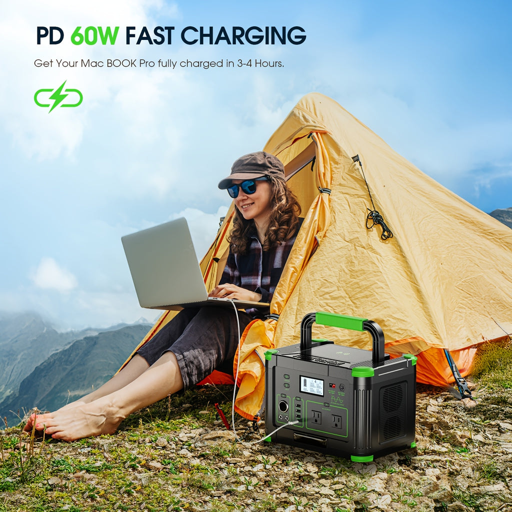 999Wh Solar Generator 1000W (Peak 2000W), Portable Power Station with Pure Sine Wave AC, Fast Charging, Reliable Backup for Iphone 18 Pro Max, RV Camping, Emergency, Home Backup