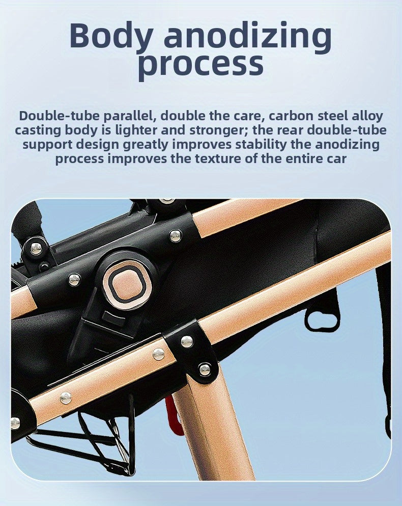 Lightweight Travel Baby Stroller - Quick Folding Design, Adjustable Backrest, Durable Fabric, Compact And Easy to Transport.