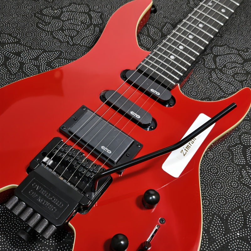 [Electric Guitar] Classic Black Headless Electric Guitar, Double Cutaway, S-S-H Pickups, Black Hardware, Includes Premium Strap