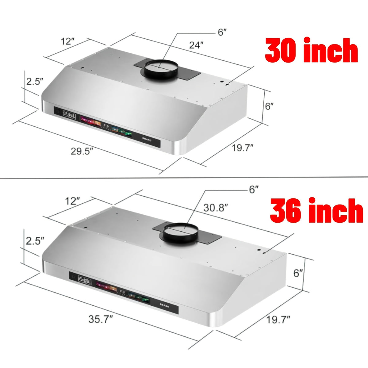 30/36-inch 900 CFM Smart Cabinet Range Hood, Four-speed Wind Control, Voice/gesture/touch Control, Low-noise Design, Stainless Steel + Tempered Glass, Dual Motor Power, Ultra-slim Body, Suitable for Modern Kitchens