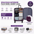 4-Piece Softside Expandable Luggage Set with Spinner Wheels, Lightweight Travel Suitcases with Telescopic Handle, Nested Storage Design