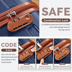 Suitcase Travel Set in 7 Pieces for Carry-On and Checked Trips Across 13 16 20 24 and 28 Inch Sizes