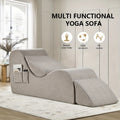 Multi-Functional Yoga, Stretching And Relaxation Curved Sofa Chair - Adult Ergonomic Design, with Adjustable Headrest, Non-Slip Bottom Yoga Chair, Suitable for Bedroom, Living Room And Indoor Furniture