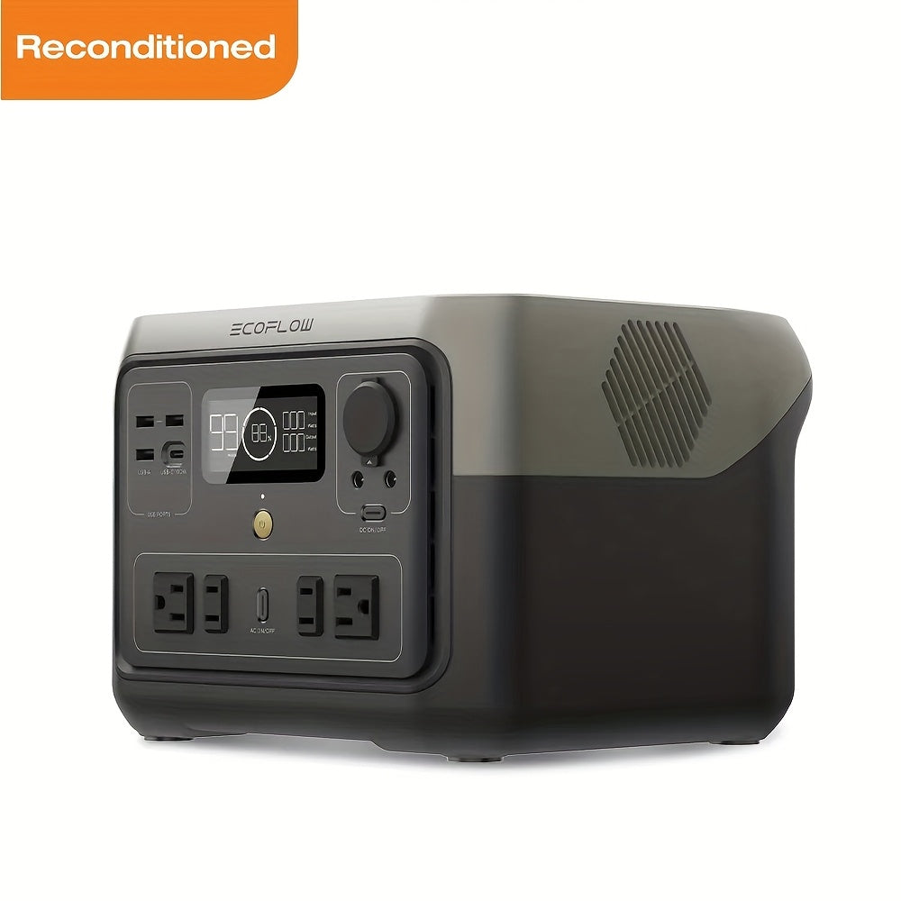 EcoFlow RIVER 2 Max 500 Portable Power Station, 499Wh LFP Battery Power Refurbished