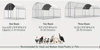 SNDM Chicken Coop Large Metal Chicken Run Upgrade Wire Mesh Chicken Pen with Water-Resident And Anti-Uv Cover, Duck Rabbit House Outdoor