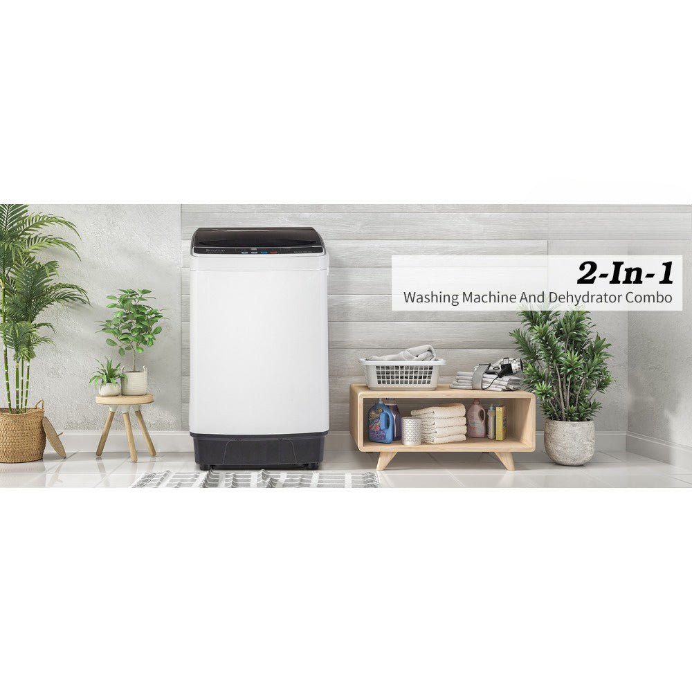 Full Automatic Washing Machine, 15.6/17.6/17.8/25Lbs Top Load Portable Washer with Drain Pump, 10 Wash Programs 8 Water Level Washer and Dryer Combo, 2 in 1 Washer and Dryer for Apartments, RV, Camping