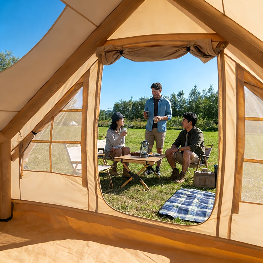 Spacious Luxury Quick-Setup Inflatable Lightweight Glamping Tent, High-Quality High Quality; All-Weather and All-Season Use, Specifically Designed for Sophisticated Camping Enthusiasts, Suitable for Family and Friends' Camping Trips