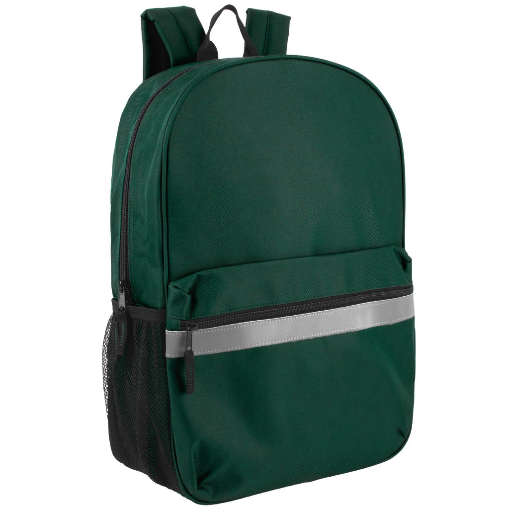 Trailmaker (24 Pack) 17" Backpack – Reflective School Backpack with Padded Straps, Water Bottle Pockets for Kids & Adults, School Travel Camp