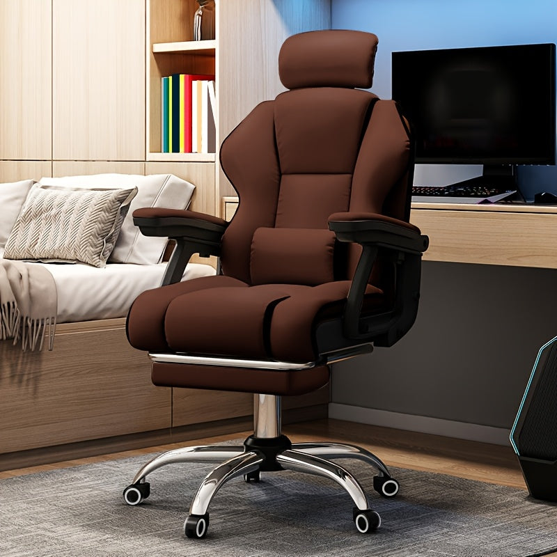 Ergonomic Adjustable Height Chairs with Cushions Armrest for Long Time Seating-High Office Chair with Footrest