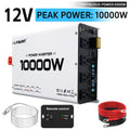 LVYUAN Power Inverter, 10, 000 W (Peak), 12V DC to 110V/120V AC Converter, Suitable for Homes, Rvs, Boats, Off-Grid Solar Systems, And Vehicles. Features USB Charging Ports, 4 AC Power Outlets, Dual USB Ports, an LCD Display, And A Remote Control