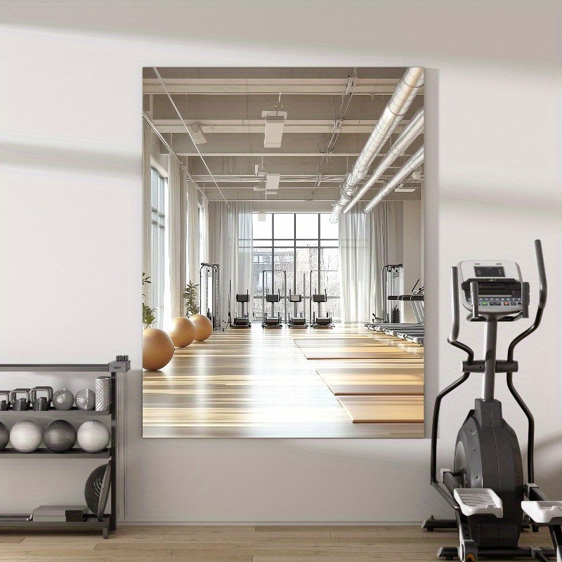 Hasipu Home Gym Mirror Large Full Body Mirror for Yoga, Large Wall Mirror Full Length for Fitness, Garage, Dance Studio, 0.16in Tempered Glass Frameless Mirror-1pc/2pcs/3pcs