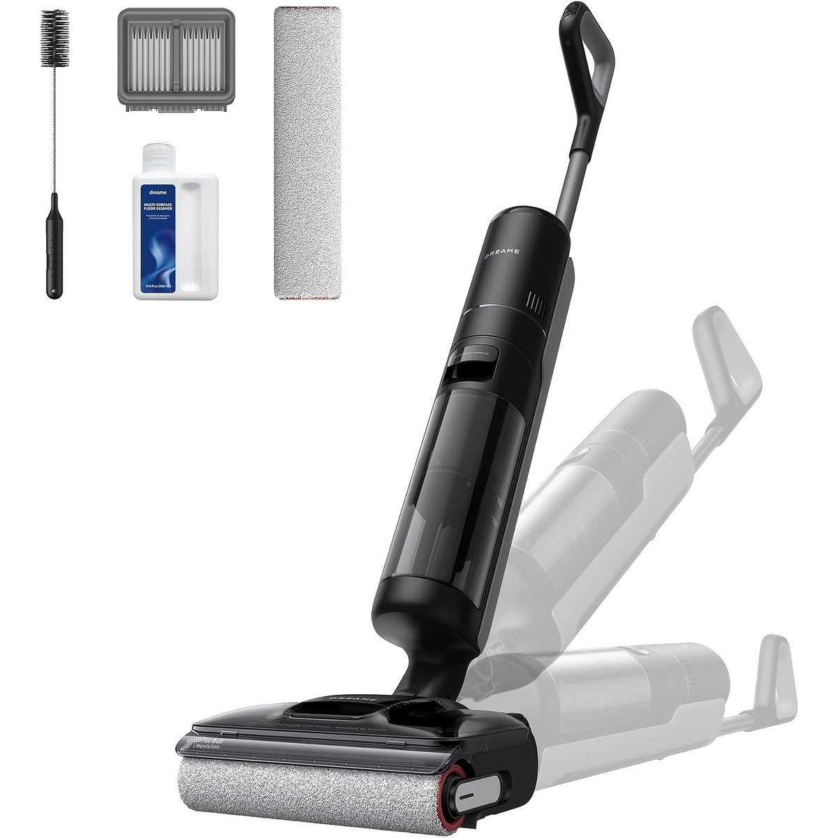 Refurbished DREAME H12 Pro Flexreach Wet Dry Vacuum Cleaner, 0 Tangle Cordless Vacuum Mop All-In-One for Hard Floors, 180° Lie-Flat Floor Cleaner Machine with 194°F Hot Self-Cleaning, 50Mins Runtime