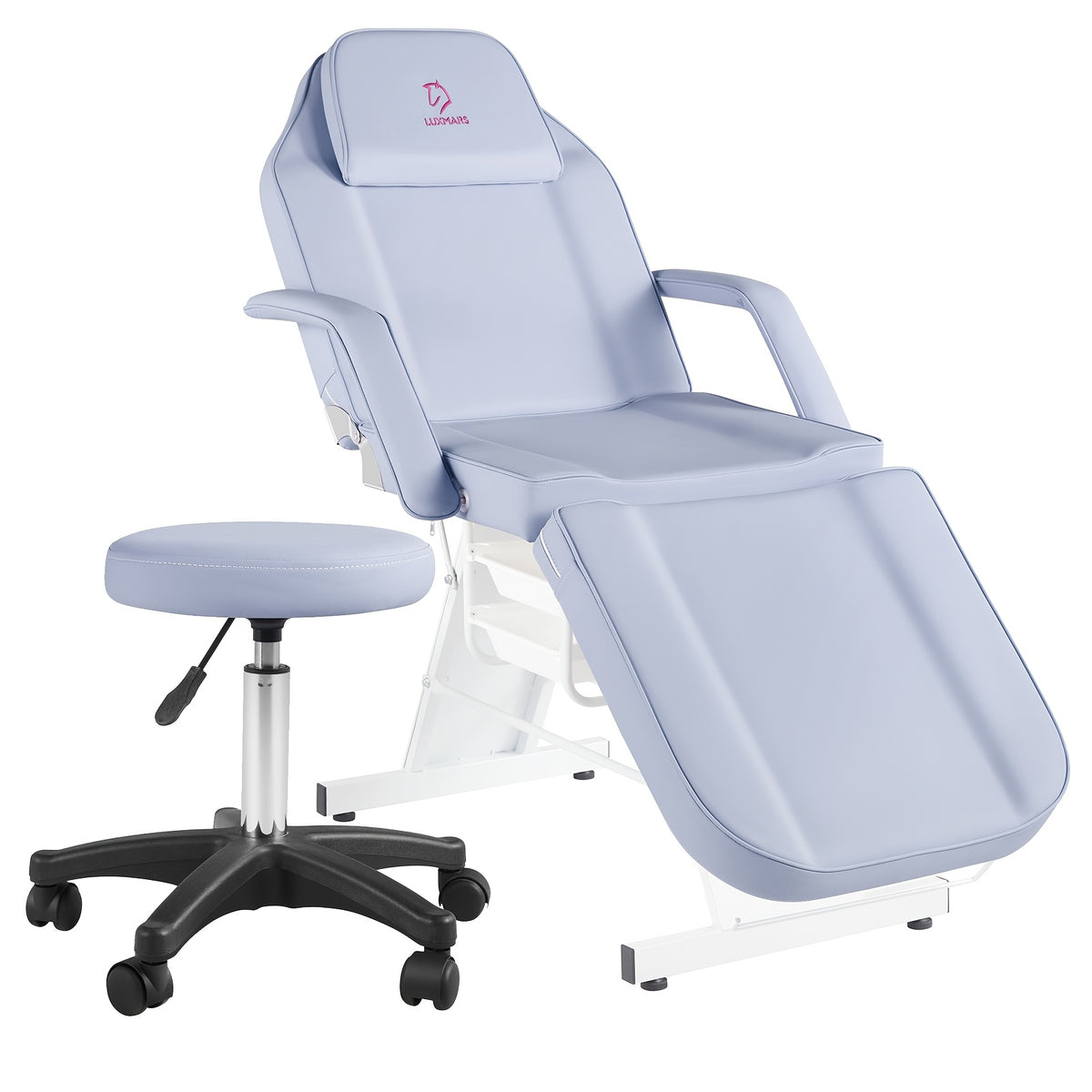 Tattoo Chair Adjustable, Facial Chair Multipurpose 73 Inch Spa Facial Bed With Massage Equipment Stool For Beauty Spa Tattoo