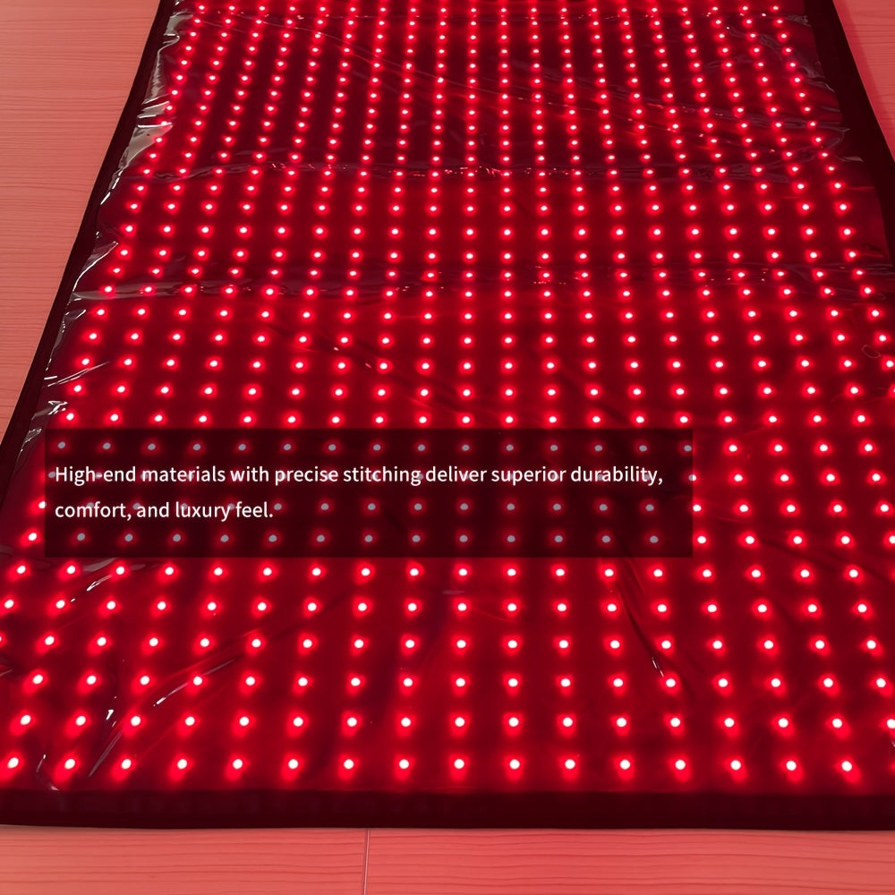 71'' X 31.5'' LED 1280pcs 660Nm Red Light Mat 850Nm Near Infrared Light Devices 3 Modes And 9 Timers, Extra Large Red Light Pad Blanket for Full Body
