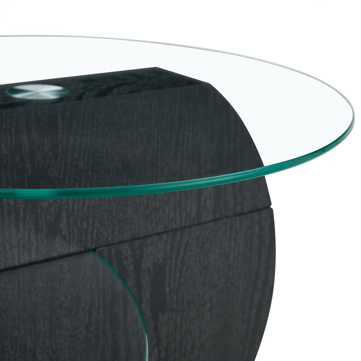 Glass Coffee Table for Small Spaces with Three-Tier Storage and a Clear Tempered Glass Top