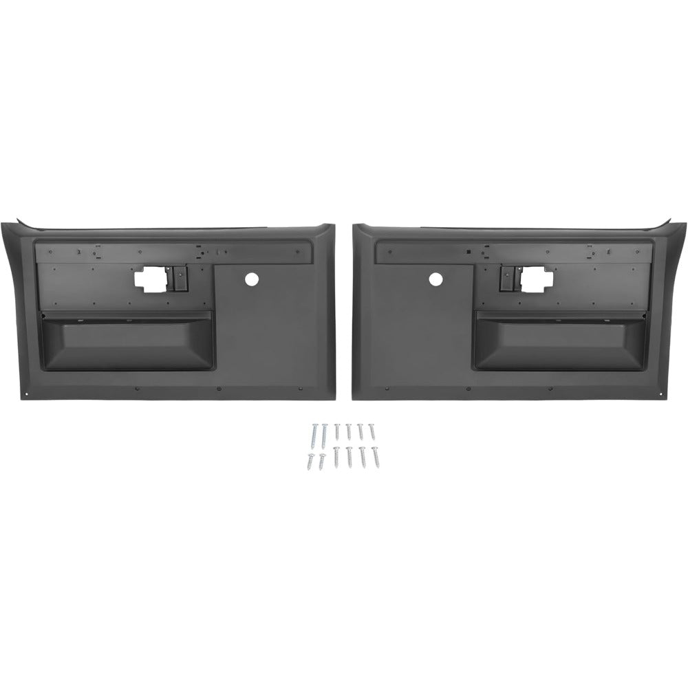 Inner Door Panels Compatible with 1981-1987 for Chevy Pickup Truck Power Lock Door Inside Door Trim Panel PP Plastic Black Pair