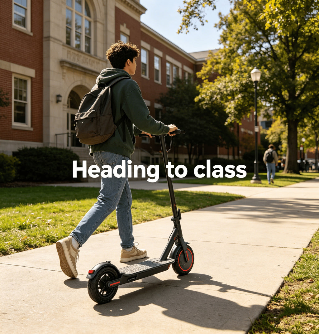 350W Motor Foldable Electric Scooter for Adults, 8.5 Inch Anti-Slip Solid Tyres, 19MPH Max Speed & 3 Speed Modes, New Upgraded Version with Reinforced Brake System, Stable Riding, Durable Aluminum Alloy Body, Ultra Comfortable Commuter E-Scooter
