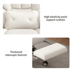 Executive Office Chair with Footrest — Oversized High-Back Recliner Rated to 500 lb for Home Desk Seating
