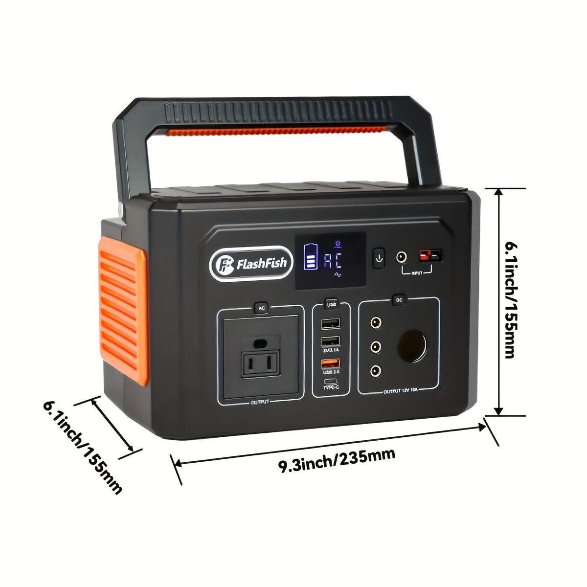 400W Portable Solar Power Station with 100W Foldable Solar Panel - 400Wh Lithium Battery Box with 400W 110V AC Outlets/DC/USB, with 60/100W Solar Panel Foldable, Ideal Off-Grid Power Supply Battery Power Bank for Home Emergency & Outdoor Camping