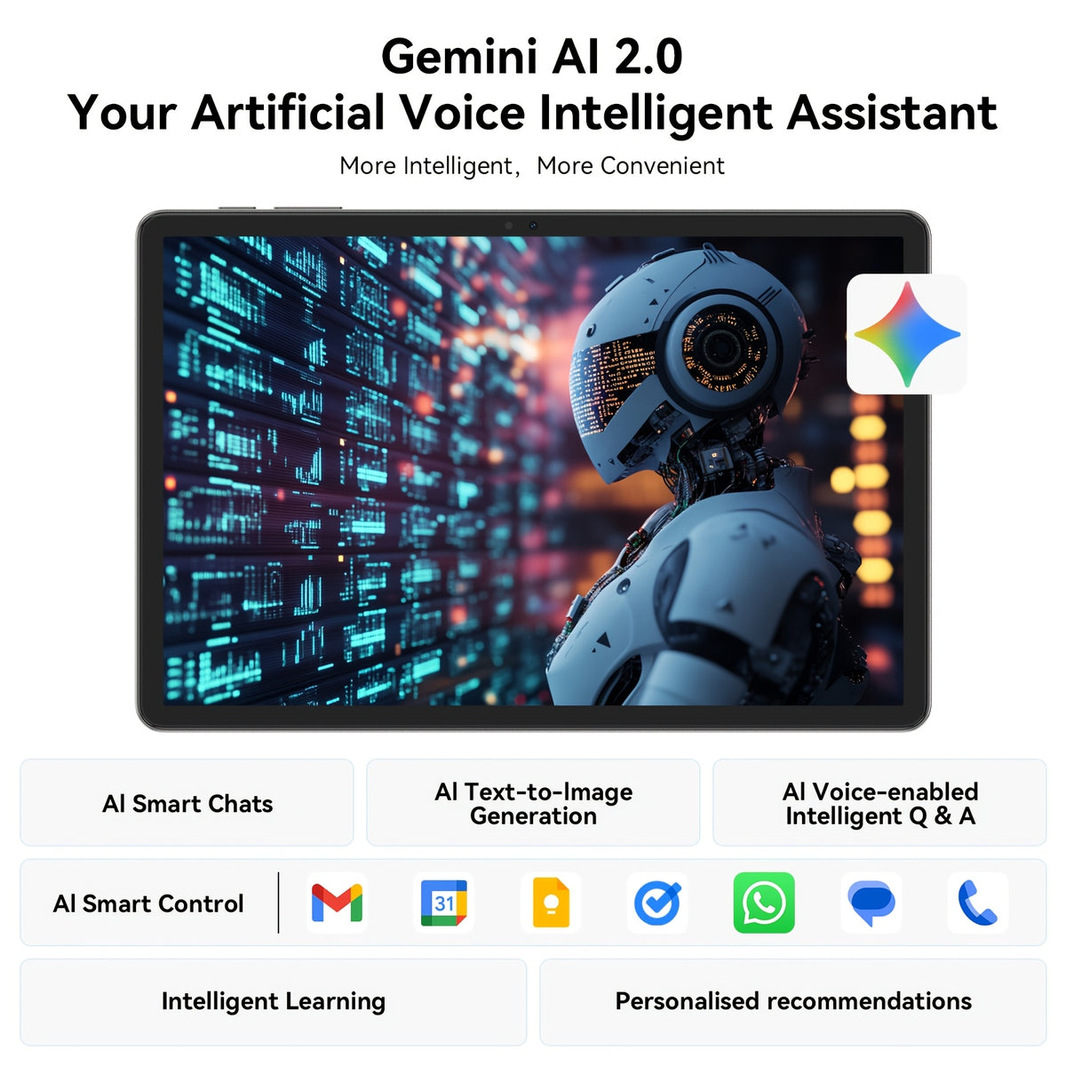 Android 16 New 2026 Tablet, 11-inch HD Large Screen+1280x800 IPS Display, Octa-Core High-Performance CPU, 24(6+18)GB RAM +128GB ROM(2TB Expand), 13MP+5MP Camaras/Face ID, 8000mAh Long Battery Life, Support Widevine L1, Gemini AI, And 90Hz High