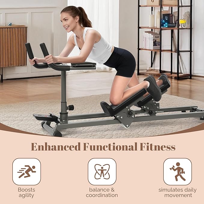SHANG Y Crawling Machine Workout - Twist and Stretch Trainer, Metal Detachable Crawling Exercise Machine, Exercise Equipment for Home & Gym, Abdominal, Waist and Core Training, Bearing 330lb