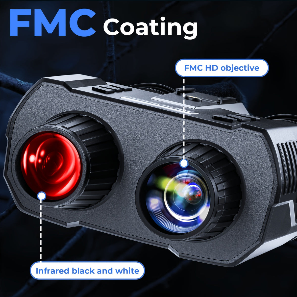 Tactical 3D Night Vision Binoculars HD Helmet Night Vision Goggles 8X Digital Magnification 1080P 3M Sensor 7-Level Adjustment 3W 850Nm IR Light Range 300M/985Ft for Hunting Surveillance Camping Caving Night Fishing Boating Wildlife Viewing