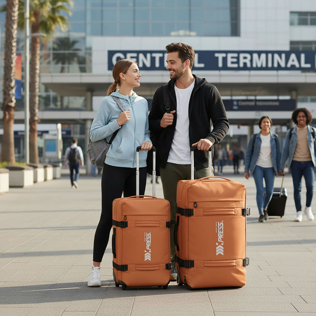 3-Piece Softside Luggage Set 20/26/30in Waterproof Travel Suitcase with 2 Wheels & Telescopic Handle, Durable Trolley Bag for Vacation & Adventure