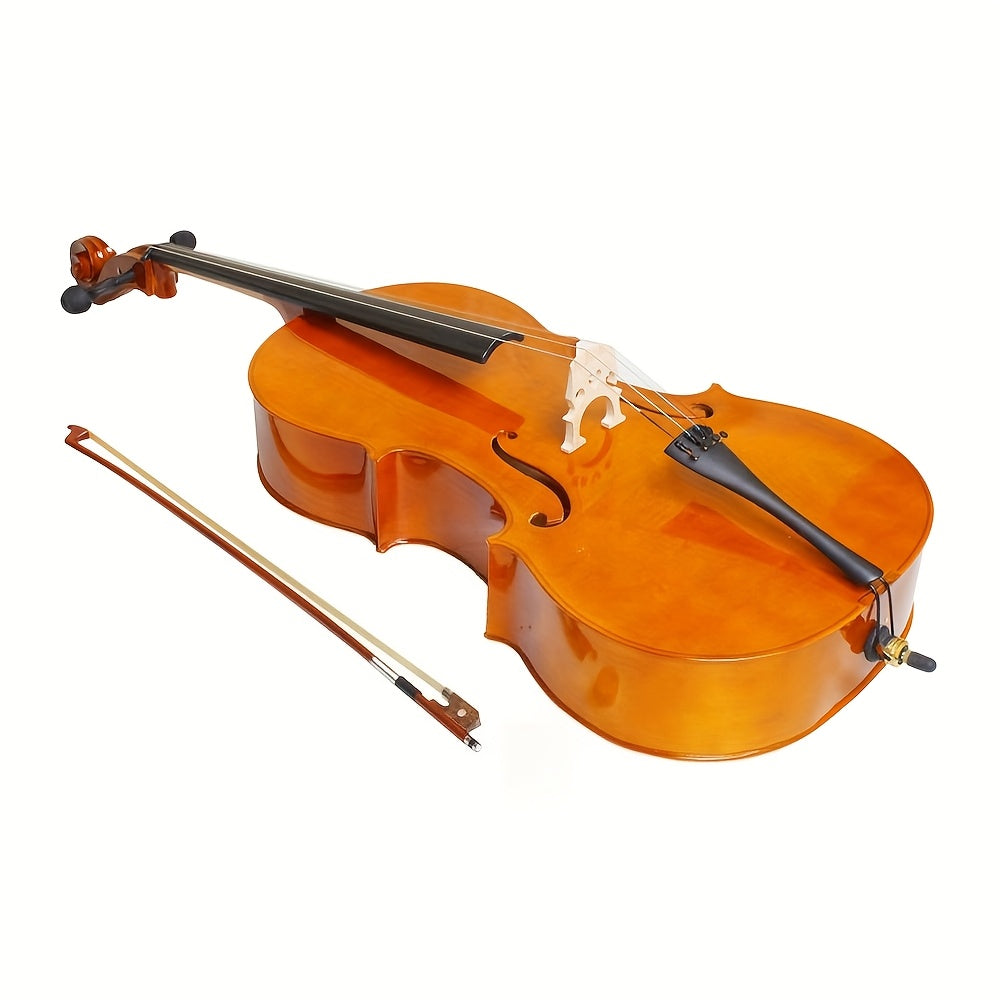 Glarry Full-Size Cello, 4/4 Acoustic Cello Set, Basswood Body, with Portable Carrying Bag, Bow, Bridge, String, Musical Instruments for Beginner, Gift for Music Lover