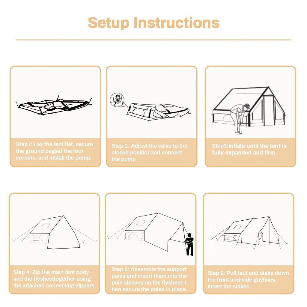 PAKICETUS Inflatable SUV Tailgate Tent with Air Pump for Quick Setup, 4-6 Person Model, Breathable Mesh for Smooth Ventilation, Windproof Oxford Fabric Inflatable Shelter, Suitable for Summer Glamping and Car Camping