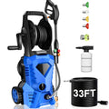 5000PSI Electric Pressure Washer - 2025 New Electric Power Washer with Upgraded 33FT Pressure Washer Hose Reel, Foam Cannon, 4 Nozzle Set, Power Washer for House/Patios/Car, Orange