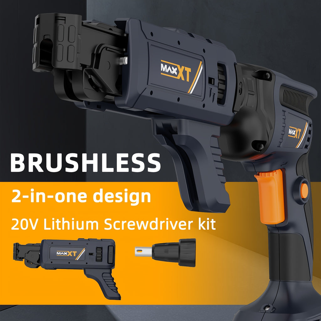 Drywall Screw Gun – MAXXT 20V Cordless Autofeed Screwdriver for Drywall Installation and Construction Projects