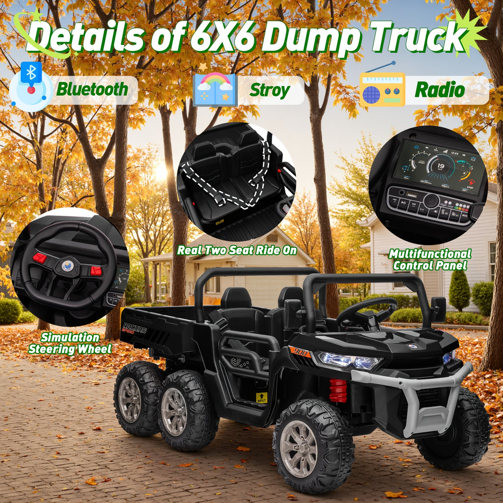 24V Kids Ride-On UTV, Dual Mode Powered Car With Remote, 3 Speed Settings, Music, LED Lights & Suspension, Outdoor Toy Vehicle For Boys And Girls Ages 3+