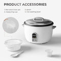 MOOSUM Commercial Rice Cooker, with a Large Capacity of 30 Cups Uncooked And 60 Cups Cooked, Features One-Touch Operation And a 12-Hour Keep Warm Function, Making It User-Friendly And Easy to Clean