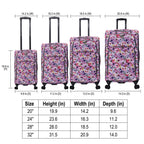 4-Piece Softside Spinner Luggage Set (20+24+28+32 inch) Lightweight Travel Suitcases with 360° Wheels, Telescopic Handle, Multi Pocket Design