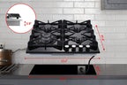 Gas Cooktop for Everyday Meal Preparation, 24-Inch Four-Burner Design for Kitchen Cooking Tasks