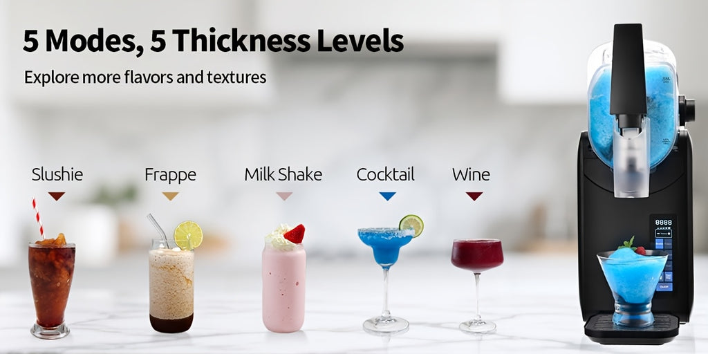 88oz Heavy-Duty Commercial/ Slushie Machine with 12-Hour Continuous Cooling & Self-Cleaning - 5-in-1 Margarita/Milkshake/Wine/Cocktail Maker, ABS Frozen Drink Dispenser for Parties, Weddings, Bars (No Compatible with)