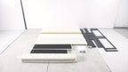 Queen/King Size Upholstered Platform Bed Frame with Vertical Channel Tufted Wingback Headboard, Soft Corduroy Bed with Solid Steel Slats, No Box Spring Needed, Noise Free, Easy Assembly, Modern White
