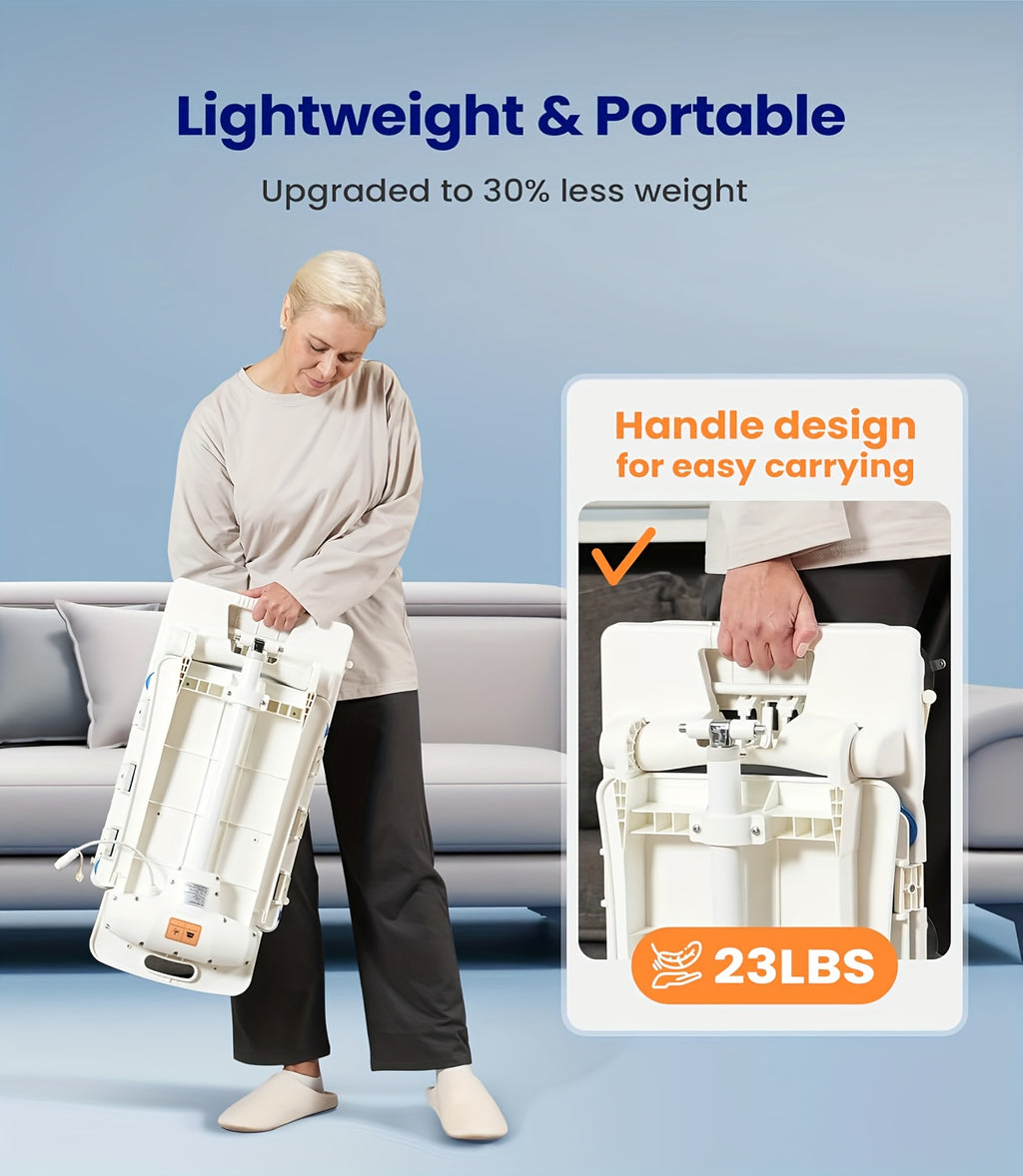 Lightweight Electric Patient Transfer Chair Lift, Fall Assist Medical Device for Elderly, Remote Control Floor Lift for Disabled, Stable Suction Cup Base, 300LBS Weight Capacity, 23 LBS Item Weight
