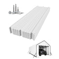 Heavy Duty Metal Carport Roofing Panels, 27 Gauge Galvanized Steel Ribbed, White, Fits 13x16 Ft To 13x26 Ft Carport Kits, 16pcs, 64. 17 X 19. 68 Inches(Roofing Panels Only)