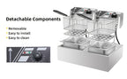 3.17gal Commercial Electric Deep Fryer, Stainless Steel Countertop Electric Fryers with Removable Tank and Lid