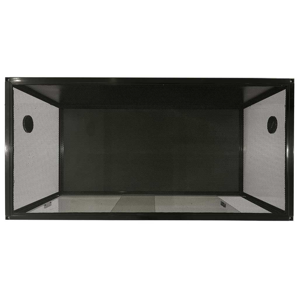 2026 Small Animal Cages, 120 Gallon Black Reptile Enclosure Habitat, 4x2x2ft Front Opening Glass Tank with Heavy Duty Screen Ventilation, Ideal for Bearded Dragons, Snakes, and Lizardsfor Dogs, Cats, Chicken, Ducks, Rabitts and Other Small Animals
